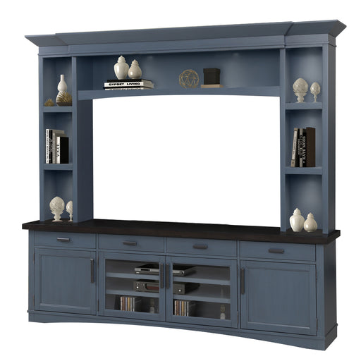 Parker House Americana Modern - Denim 92 In. TV Console with Hutch and LED Lights
