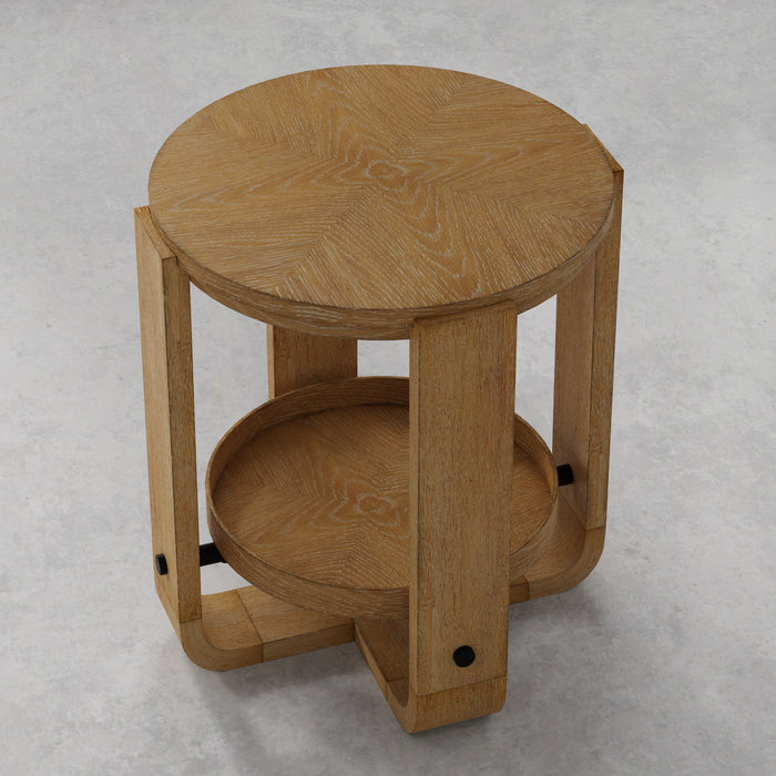 Parker House Escape Round End Table with Shelf