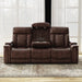 Parker Living Royce - Fantom Brown Power Reclining Sofa with Drop Down Console