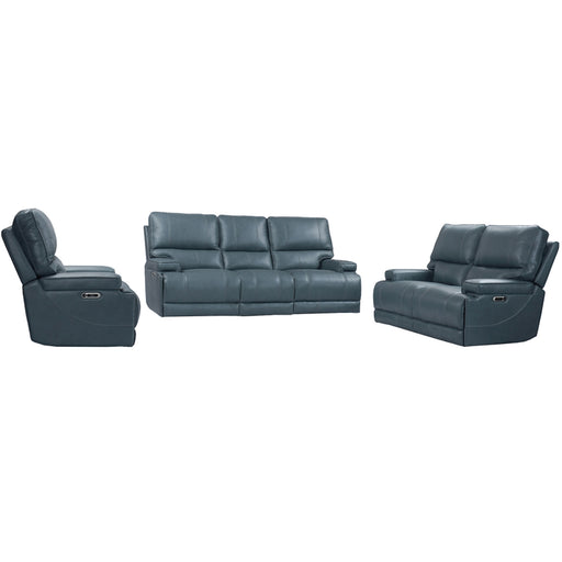 Parker Living Whitman - Verona Azure - Powered By Freemotion Power Reclining Sofa Loveseat and Recliner