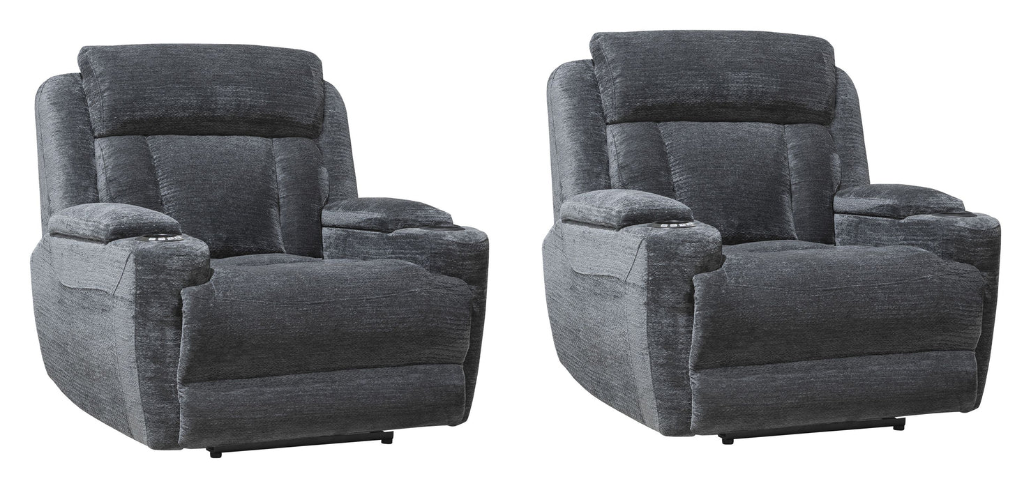 Parker Living Dalton - Lucky Charcoal Power Recliner Two Pack