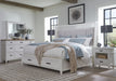 Parker House Americana Modern Bedroom King Shelter Bed with 2 Nightstands and Dresser with Mirror