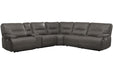 Parker Living Spartacus - Haze 6 Piece Modular Power Reclining Sectional with Power Adjustable Headrests