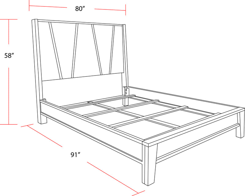 Parker House Pure Modern Bedroom King Panel Bed