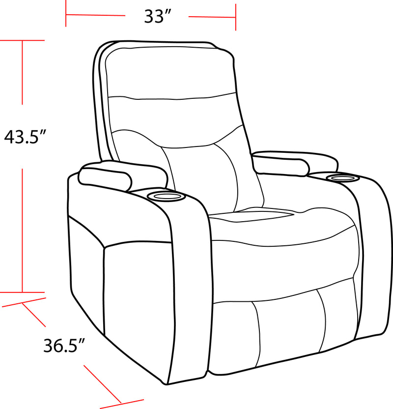 Parker Living Origin Power - Linen Power Reclining Home Theater Recliner