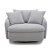Parker Living Boomer - Dove Grey Large Swivel Chair with 2 Toss Pillows
