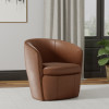 Parker Living Barolo - Vintage Whiskey 100% Italian Leather Swivel Club Chair