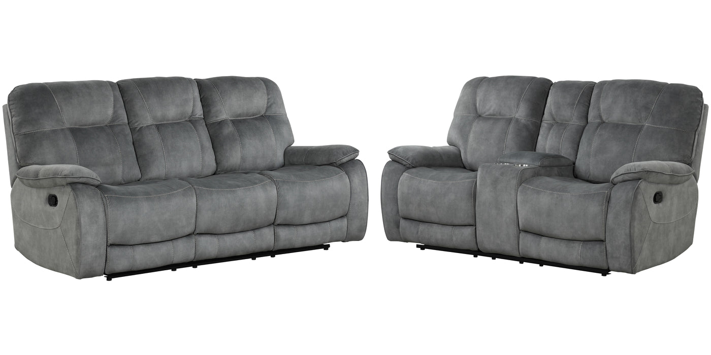 Parker Living Cooper - Shadow Grey Manual Reclining Sofa and Loveseat