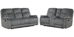 Parker Living Cooper - Shadow Grey Manual Reclining Sofa and Loveseat