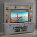 Parker House Americana Modern - Dove 92 In. TV Console with Hutch and LED Lights