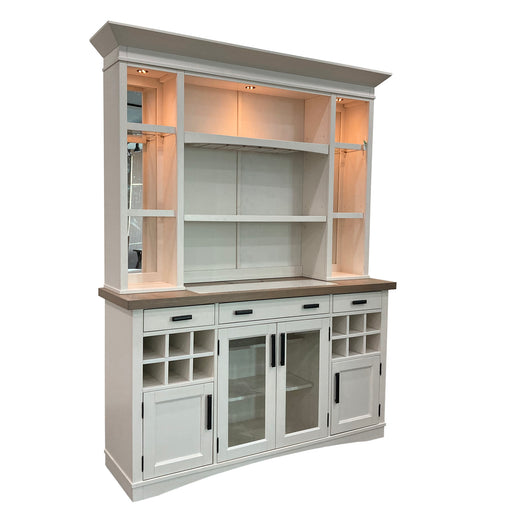 Parker House Americana Modern Dining 69 In. Buffet and Hutch with Quartz Insert