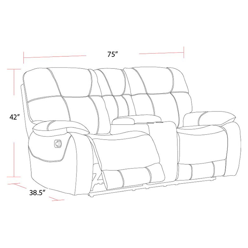 Parker Living Cooper - Shadow Brown Reclining Console Loveseat
