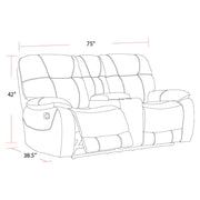 Parker Living Cooper - Shadow Natural Reclining Console Loveseat