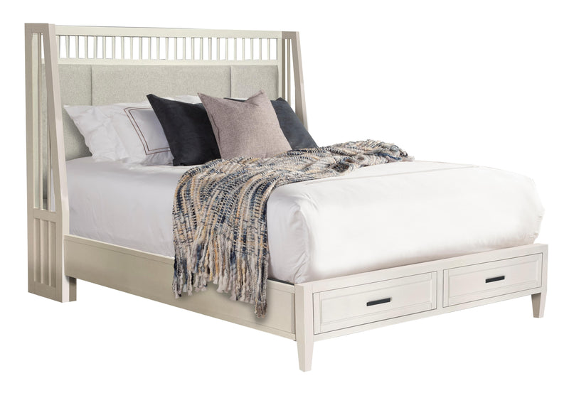Parker House Americana Modern Bedroom Queen Shelter Bed with Dresser and Mirror