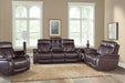 Parker Living Royce - Fantom Brown Power Reclining Sofa with Drop Down Console