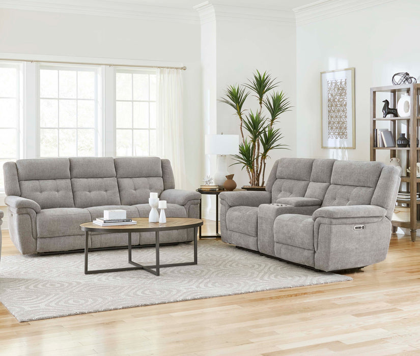 Parker Living Richland - Bristol Grey Power Reclining Sofa and Loveseat
