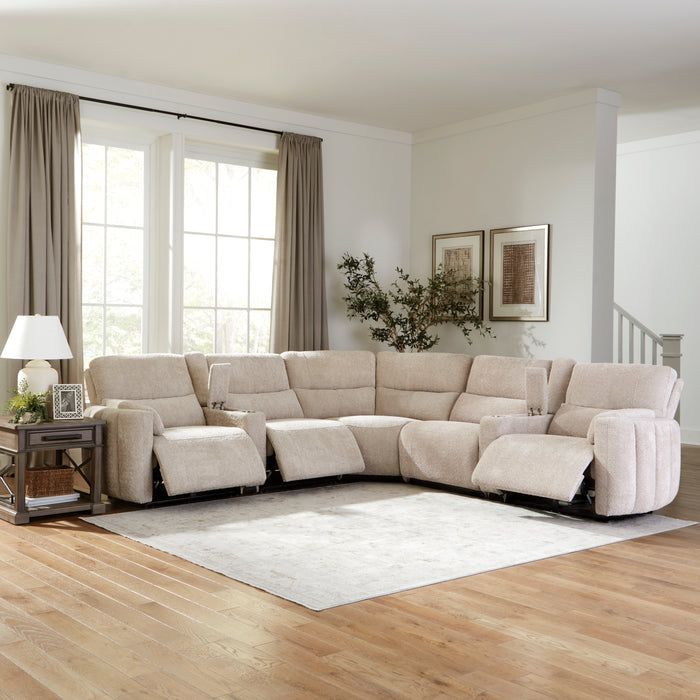 Parker Living Modesto - Buttercream 7 Piece Modular Power Reclining Sectional with Power Adjustable Headrests