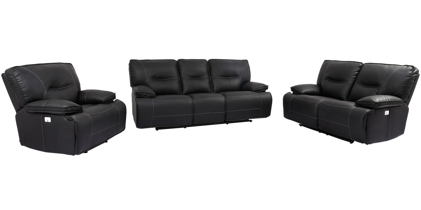 Parker Living Spartacus - Black Power Reclining Sofa Loveseat and Recliner