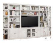 Parker House Boca 7 Piece Entertainment Wall with Corner Bookcases