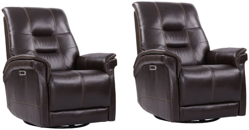 Parker Living Carnegie - Verona Coffee - Powered By Freemotion Cordless Power Swivel Glider Recliner Two Pack