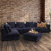 Parker Living Recess - Reptile Blue 5 Piece Modular Sectional