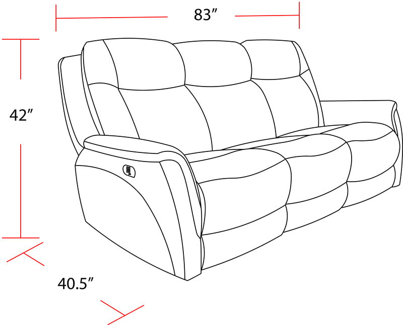 Parker Living Linus - Hudson Grey Power Reclining Sofa and Recliner