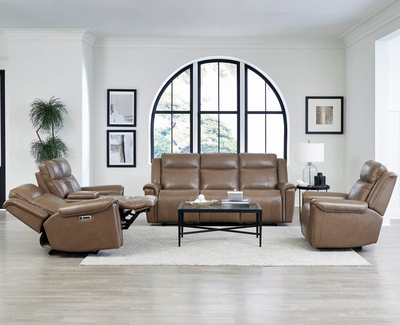 Parker Living Atlantis - Smooth Latte Power Reclining Zero Gravity Console Loveseat