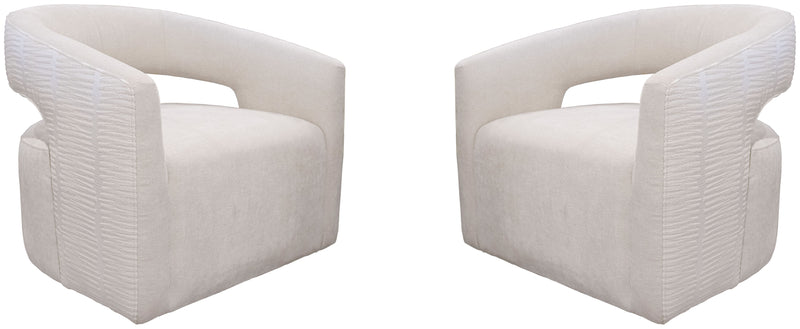 Parker Living Orbit - Elise Natural Open Back Accent Chair Two Pack