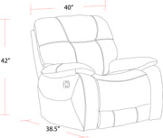 Parker Living Cooper - Shadow Grey Glider Recliner