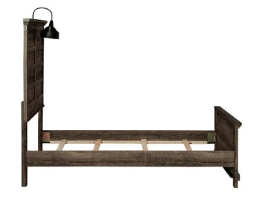 Liberty Furniture Lakeside Haven Twin Panel Bed in Brownstone