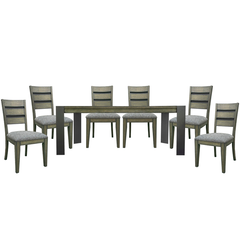 Parker House Cedar Fork - Dining 78 in. with 6 ladderback chairs