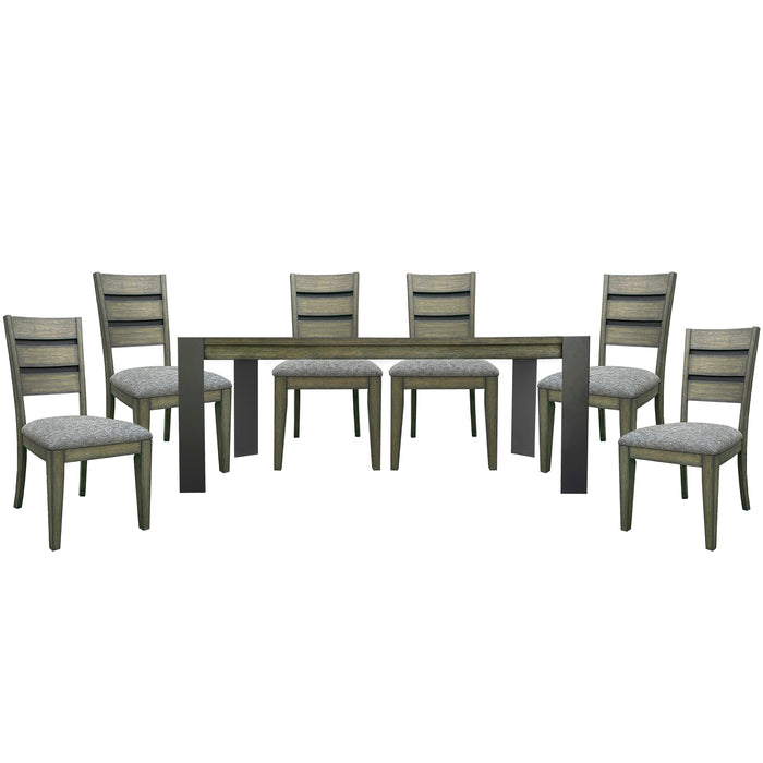 Parker House Cedar Fork - Dining 78 in. with 6 ladderback chairs