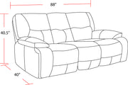 Parker Living Spartacus - Haze Power Reclining Sofa Loveseat and Recliner