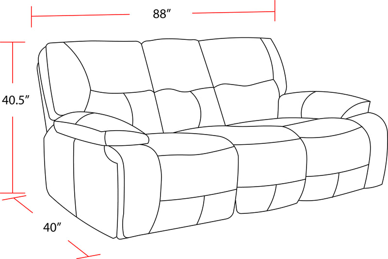 Parker Living Spartacus - Black Power Reclining Sofa Loveseat and Recliner