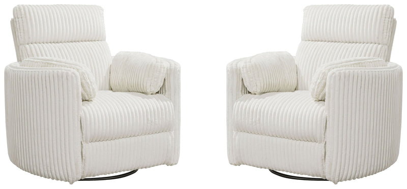 Parker Living Radius - Mega Ivory Power Swivel Glider Recliner Two Pack