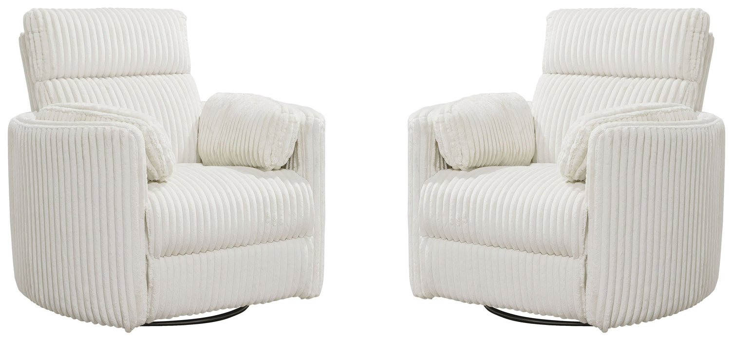 Parker Living Radius - Mega Ivory Power Swivel Glider Recliner Two Pack