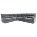 Parker Living Polaris - Bizmark Grey 6 Piece Modular Power Reclining Sectional with Power Adjustable Headrests