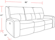 Parker Living Polaris - Slate Power Reclining Sofa Loveseat and Recliner