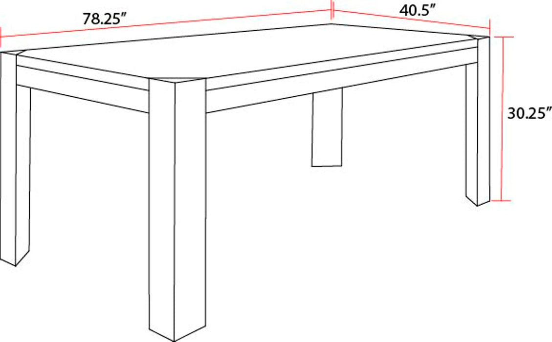 Parker House Cedar Fork - Dining 78 in. Rectangular Dining Table