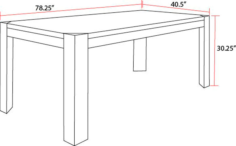 Parker House Cedar Fork - Dining 78 in. with 6 ladderback chairs