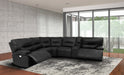 Parker Living Spartacus - Black 6 Piece Modular Power Reclining Sectional with Power Adjustable Headrests