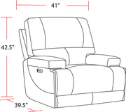 Parker Living Whitman - Verona Linen - Powered By Freemotion Cordless Power Recliner Two Pack