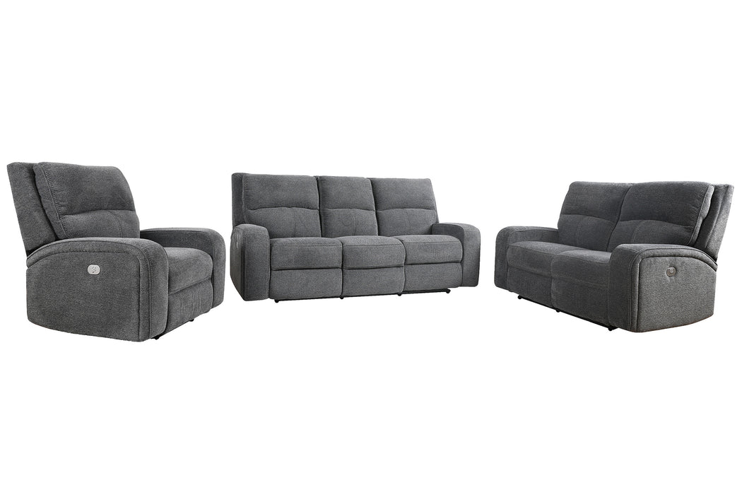 Parker Living Polaris - Bizmark Grey Power Reclining Sofa Loveseat and Recliner