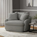 Parker Living Boomer - Dove Grey Large Swivel Chair with 2 Toss Pillows Two Pack