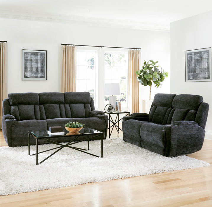 Parker Living Dalton - Lucky Charcoal Power Reclining Sofa and Loveseat