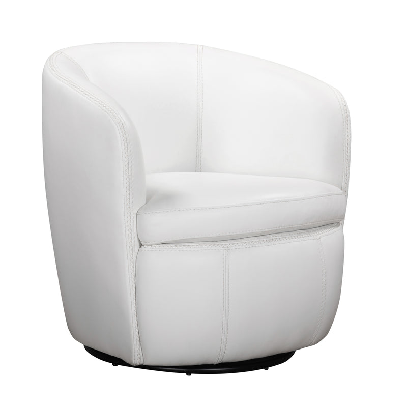 Parker Living Barolo - Snow 100% Italian Leather Swivel Club Chair