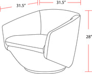 Parker Living The Twist - Elise Rust Swivel Chair