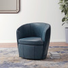 Parker Living Barolo - Vintage Navy 100% Italian Leather Swivel Club Chair