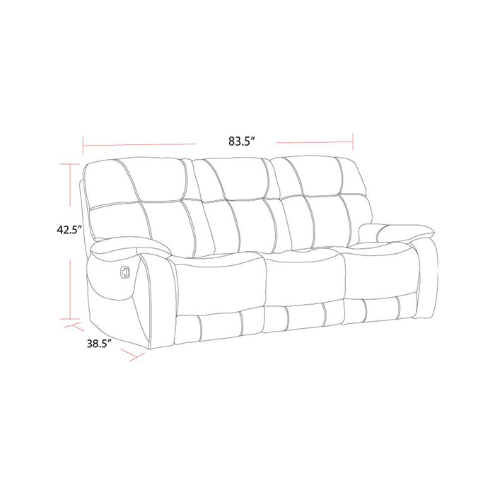 Parker Living Cooper - Shadow Natural Triple Reclining Sofa