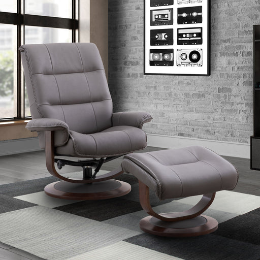 Parker Living Knight - Haze Manual Reclining Swivel Chair and Ottoman